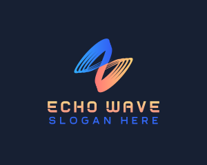 Modern Sound Wave logo design