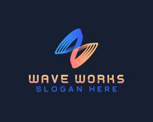 Modern Sound Wave logo design