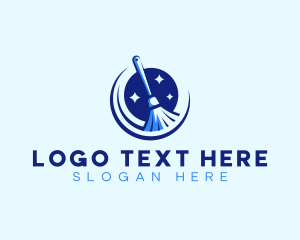 Squeege - Broom Janitorial Housekeeping logo design