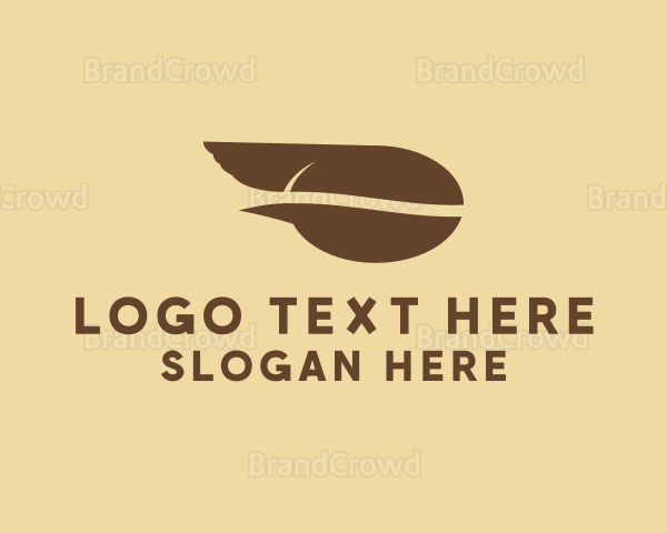 Fast Coffee Bean Logo