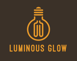 Illumination - Monoline Light Bulb logo design