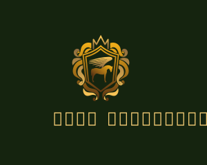 Heraldry - Luxury Pegasus Shield logo design