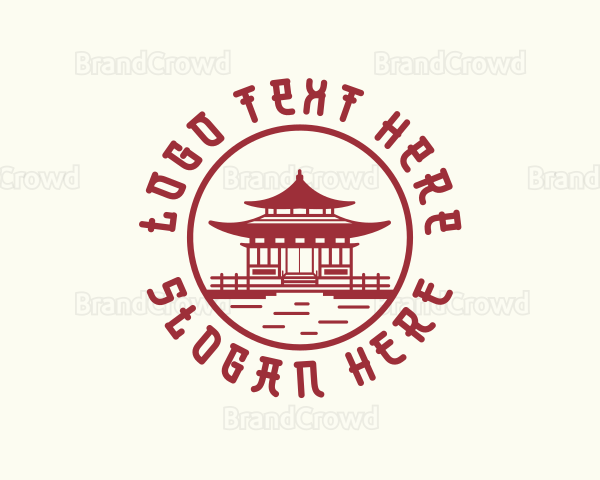 Asia Temple Architecture Logo