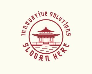 Mausoleum - Asia Temple Architecture logo design