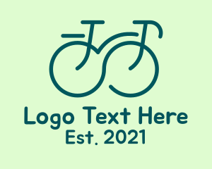 Utility-bike - Infinity Line art Bike logo design