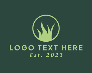 Lawn - Natural Wilderness Grass logo design