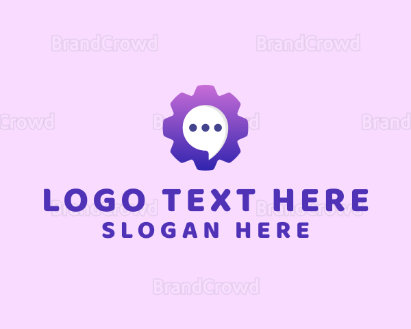 Cog Chat Bubble Logo