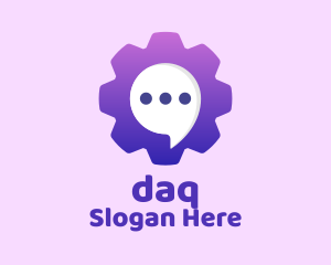 Customer Care - Cog Chat Bubble logo design