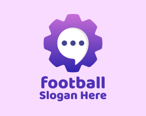 Mobile Application - Cog Chat Bubble logo design