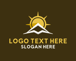 Lounge - Mountain Sun Nature logo design