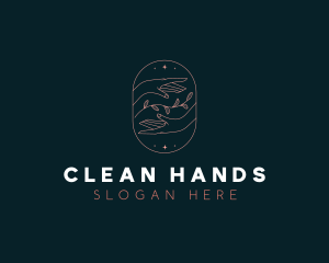 Natural Hands Cosmetic Beauty logo design