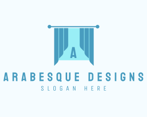 Window Curtain Interior Design logo design