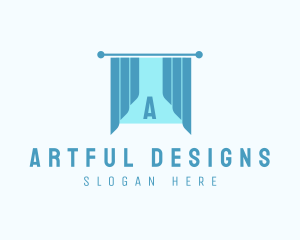 Window Curtain Interior Design logo design