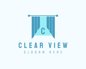 Window Curtain Interior Design logo design