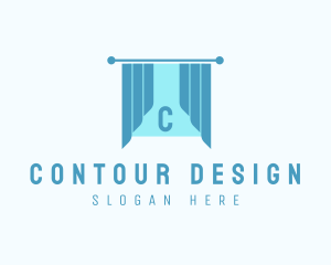 Window Curtain Interior Design logo design