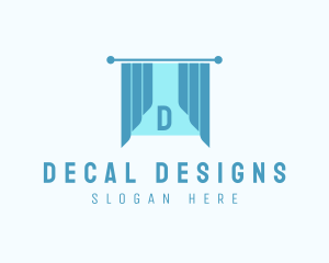 Window Curtain Interior Design logo design