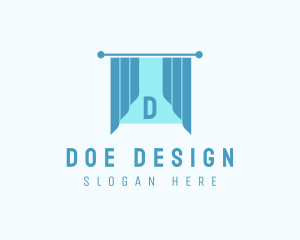 Window Curtain Interior Design logo design