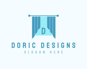 Window Curtain Interior Design logo design