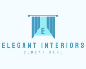 Window Curtain Interior Design logo design