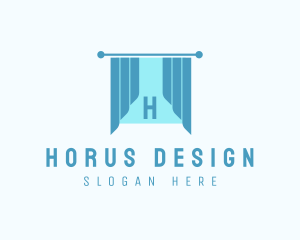 Window Curtain Interior Design logo design