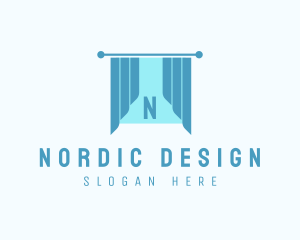 Window Curtain Interior Design logo design