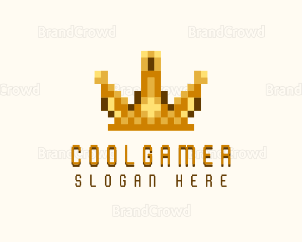 Pixel Crown Arcade Logo