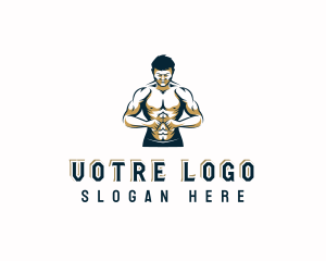 Gym - Fitness Bodybuilding Muscle logo design