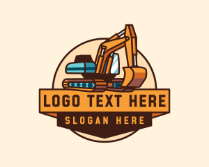 Excavation - Excavator Construction Digging logo design