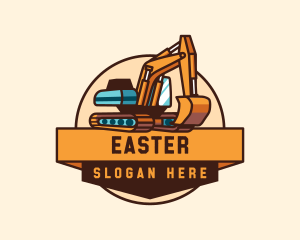 Excavator Construction Digging Logo