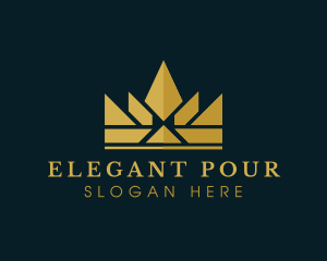 Elegant Pageant Crown logo design