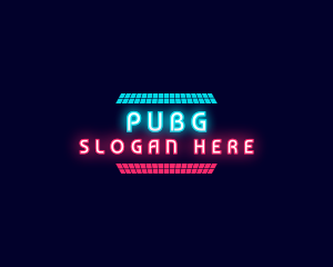 Festival - Retro Neon Party logo design