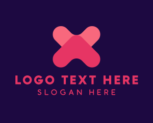 Superhero - Digital Letter X logo design