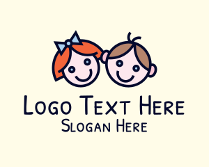 Preschool - Smiling Kids Daycare logo design
