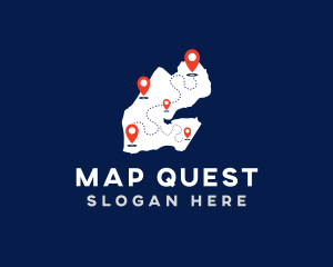 Djibouti Country Travel Map logo design