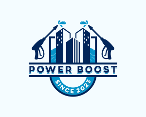 Building Power Washer logo design