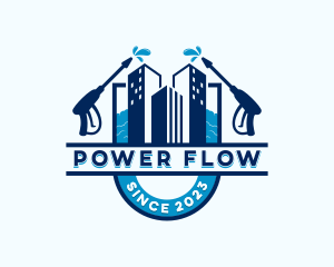 Building Power Washer logo design