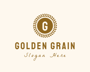 Organic Wheat Grain logo design