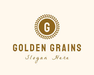 Organic Wheat Grain logo design