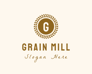 Organic Wheat Grain logo design