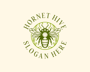 Bumblebee Honey Hive logo design