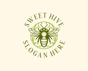 Bumblebee Honey Hive logo design