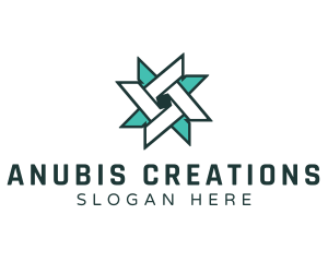 Ninja Turquoise Star logo design