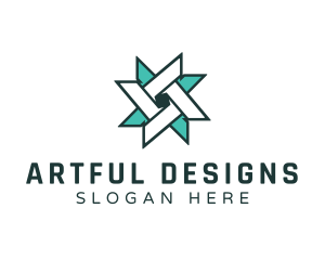 Ninja Turquoise Star logo design