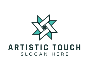 Ninja Turquoise Star logo design