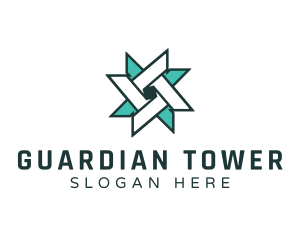 Ninja Turquoise Star logo design