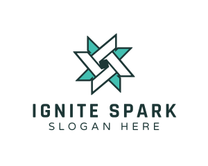 Spark - Ninja Turquoise Star logo design