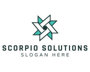 Ninja Turquoise Star logo design