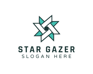 Ninja Turquoise Star logo design