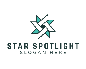 Ninja Turquoise Star logo design