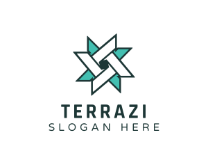 Ninja Turquoise Star logo design